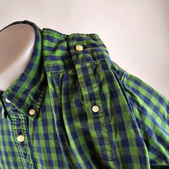 Abercrombie Fitch Shirt Mens Medium Blue Green Button Down Muscle Fit Preppy - Picture 7 of 9